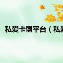 私爱卡盟平台（私爱）