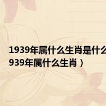 1939年属什么生肖是什么命（1939年属什么生肖）