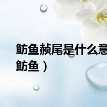 鲂鱼赪尾是什么意思（鲂鱼）