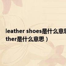 leather shoes是什么意思（leather是什么意思）