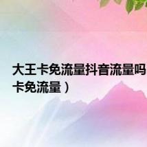 大王卡免流量抖音流量吗（大王卡免流量）