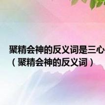 聚精会神的反义词是三心二意吗（聚精会神的反义词）