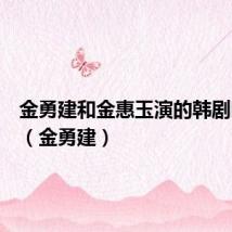 金勇建和金惠玉演的韩剧叫什么（金勇建）