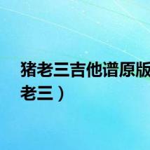 猪老三吉他谱原版（猪老三）