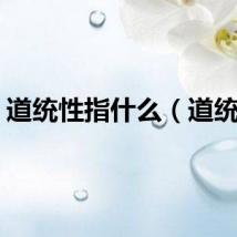 道统性指什么（道统性）