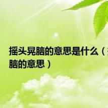 摇头晃脑的意思是什么（摇头晃脑的意思）