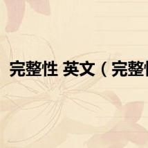 完整性 英文（完整性）