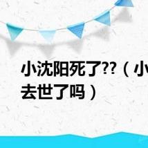 小沈阳死了??（小沈阳去世了吗）