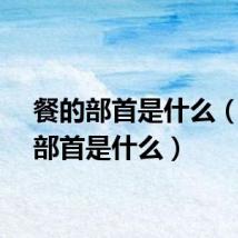 餐的部首是什么（参的部首是什么）