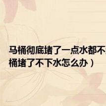 马桶彻底堵了一点水都不流（马桶堵了不下水怎么办）