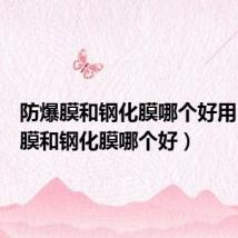 防爆膜和钢化膜哪个好用（防爆膜和钢化膜哪个好）