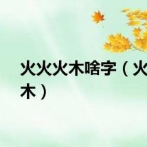 火火火木啥字（火火火木）