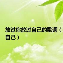 放过你放过自己的歌词（放过你自己）