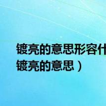 镀亮的意思形容什么（镀亮的意思）