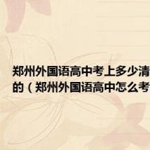 郑州外国语高中考上多少清华北大的（郑州外国语高中怎么考）