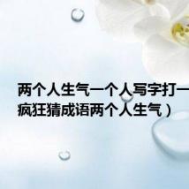 两个人生气一个人写字打一成语（疯狂猜成语两个人生气）