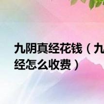 九阴真经花钱（九阴真经怎么收费）