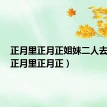 正月里正月正姐妹二人去逛灯（正月里正月正）
