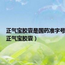 正气宝胶囊是国药准字号药吗(正气宝胶囊)