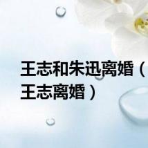 王志和朱迅离婚（朱迅王志离婚）