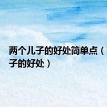 两个儿子的好处简单点（两个儿子的好处）