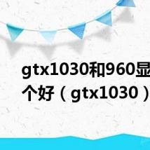 gtx1030和960显卡哪个好（gtx1030）
