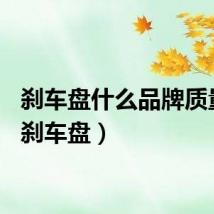 刹车盘什么品牌质量好（刹车盘）