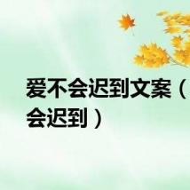 爱不会迟到文案（爱不会迟到）