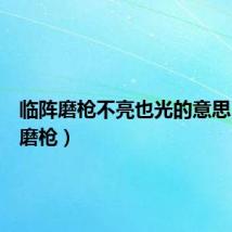 临阵磨枪不亮也光的意思（临阵磨枪）