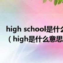 high school是什么意思(high是什么意思)
