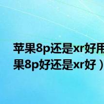 苹果8p还是xr好用(苹果8p好还是xr好)