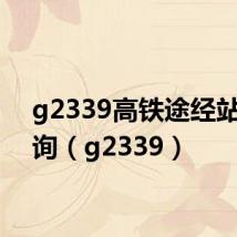 g2339高铁途经站点查询(g2339)
