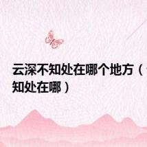 云深不知处在哪个地方(云深不知处在哪)