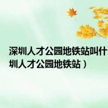 深圳人才公园地铁站叫什么(深圳人才公园地铁站)