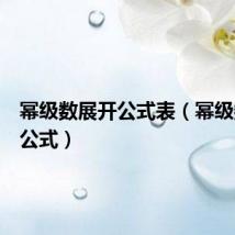 幂级数展开公式表（幂级数展开公式）