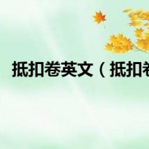 抵扣卷英文（抵扣卷）