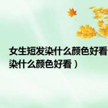女生短发染什么颜色好看(短发染什么颜色好看)