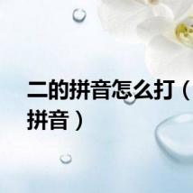 二的拼音怎么打（二的拼音）