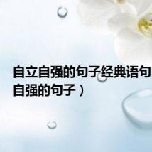自立自强的句子经典语句（自立自强的句子）