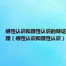 感性认识和理性认识的辩证关系原理(感性认识和理性认识)