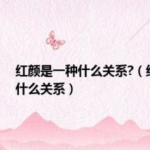 红颜是一种什么关系?(红颜是什么关系)