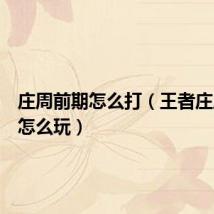 庄周前期怎么打(王者庄周前期怎么玩)