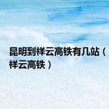 昆明到祥云高铁有几站(昆明到祥云高铁)