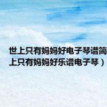 世上只有妈妈好电子琴谱简单(世上只有妈妈好乐谱电子琴)