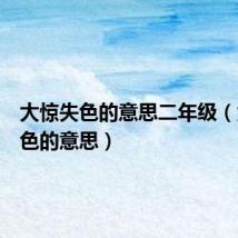 大惊失色的意思二年级(大惊失色的意思)