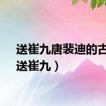 送崔九唐裴迪的古诗（送崔九）