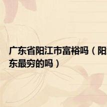 广东省阳江市富裕吗（阳江是广东最穷的吗）