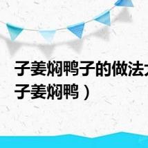 子姜焖鸭子的做法大全(子姜焖鸭)