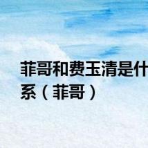 菲哥和费玉清是什么关系（菲哥）