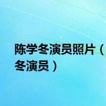陈学冬演员照片（陈学冬演员）